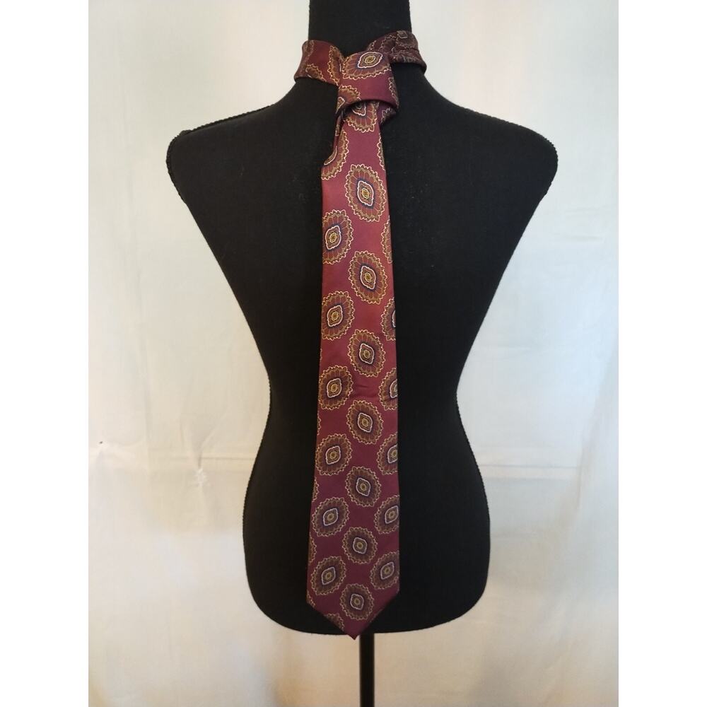 Vtg Christian Dior Monsieur Italian Silk Necktie Made in USA Dry Clean 56" Long